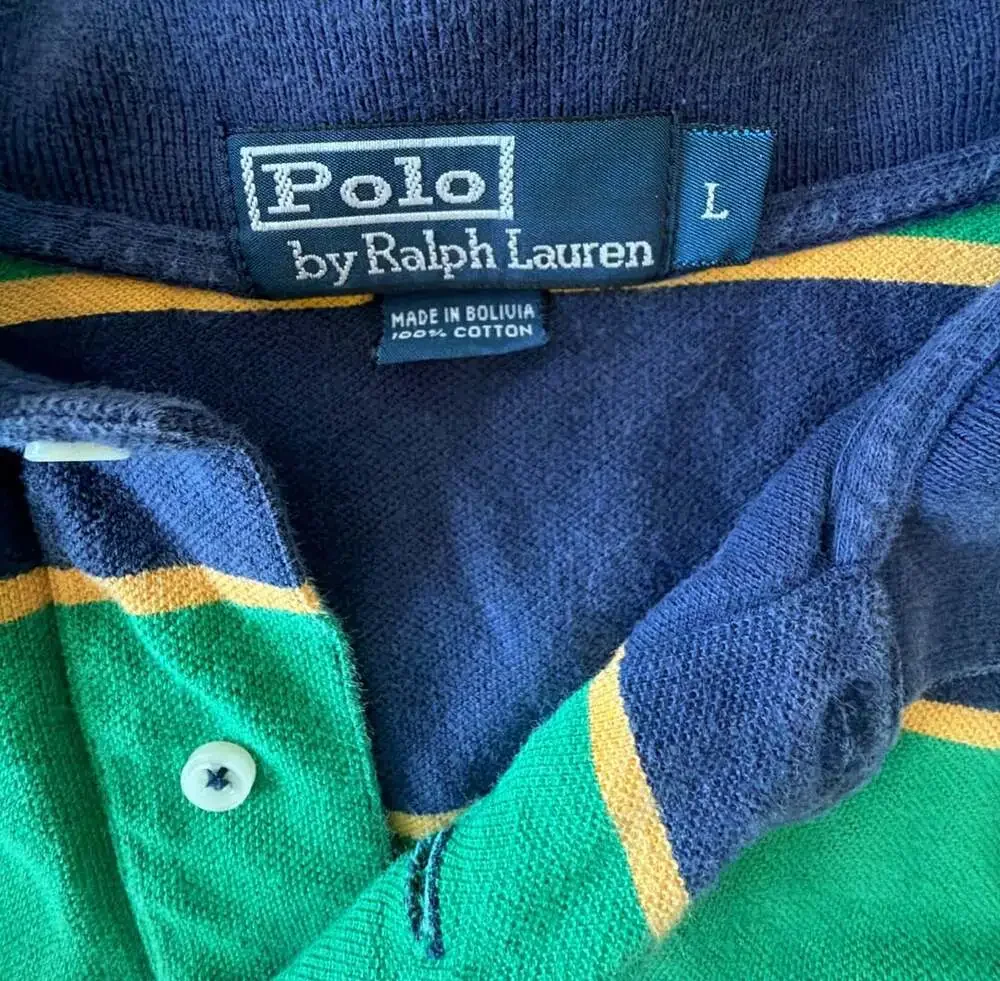 Polo Ralph Lauren Striped Long Sleeve Polo Size L